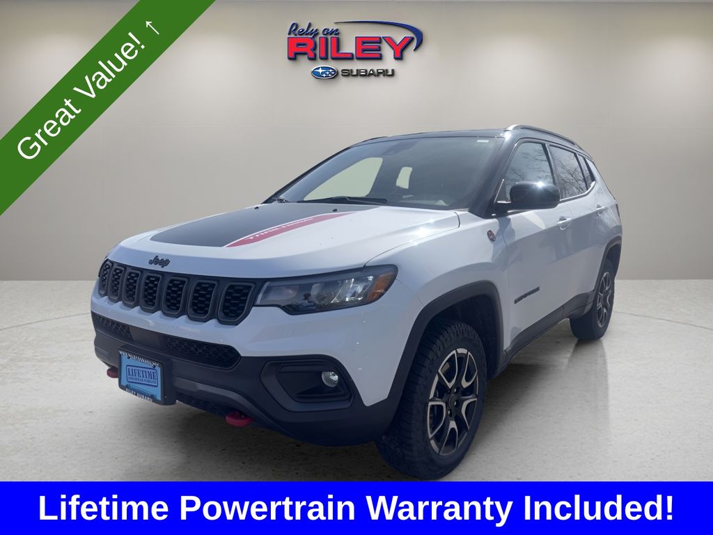 Bright White Clearcoat 2025 Jeep Compass Trailhawk 4WD SUV / Crossover Four-Wheel Drive 8-Speed Automatic