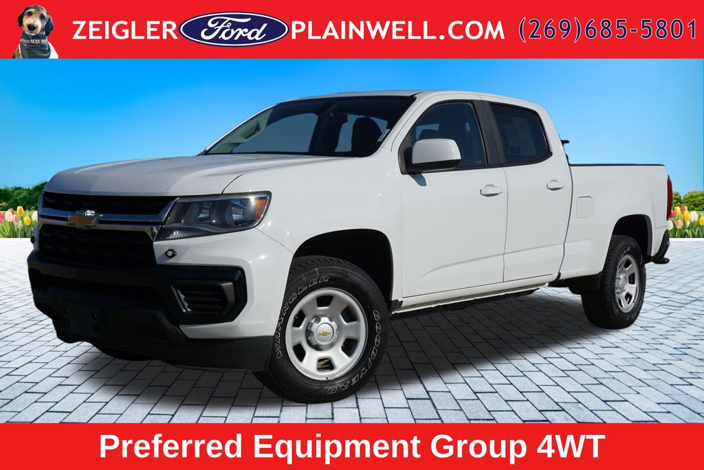 Summit White 2021 Chevrolet Colorado Pickup Truck Four-Wheel Drive 8-Speed Automatic