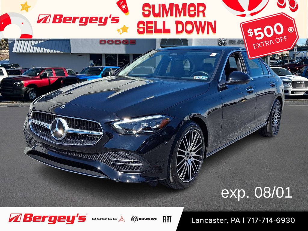 Obsidian Black 2023 Mercedes-Benz C-Class Sedan All-Wheel Drive 9-Speed Automatic
