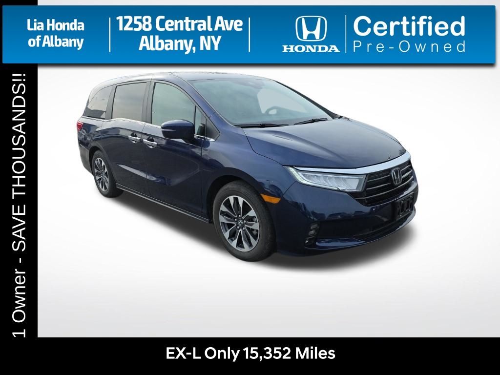 Black (Obsidian Blue Pearl) 2024 Honda Odyssey EX-L FWD Minivan Front-Wheel Drive Automatic