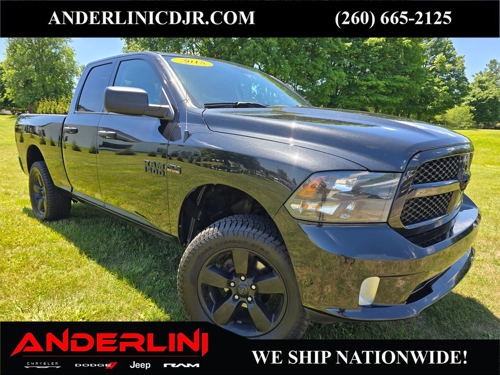 Brilliant Black Crystal Pearlcoat 2018 RAM 1500 Pickup Truck Four-Wheel Drive 8-Speed Automatic