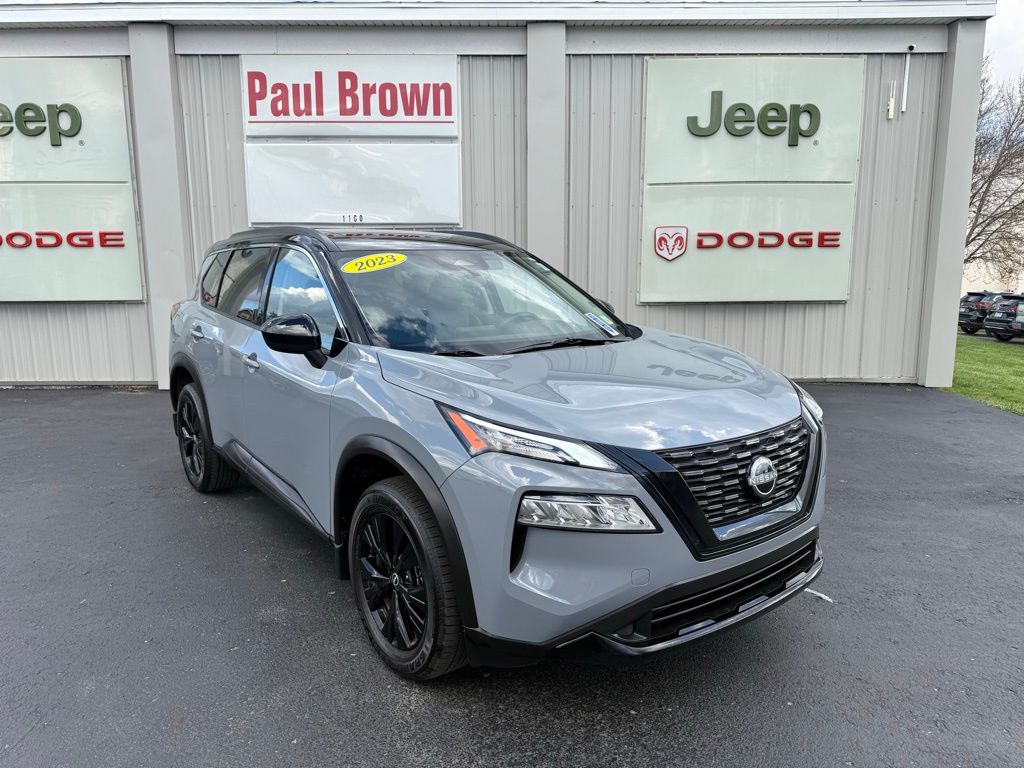 Boulder Gray Pearl/Super Black 2023 Nissan Rogue SV AWD SUV / Crossover All-Wheel Drive Continuously Variable Transmission