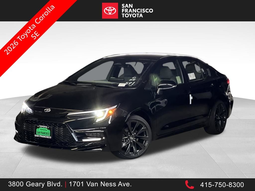Midnight Black Metallic 2026 Toyota Corolla Sedan Front-Wheel Drive Continuously Variable Transmission