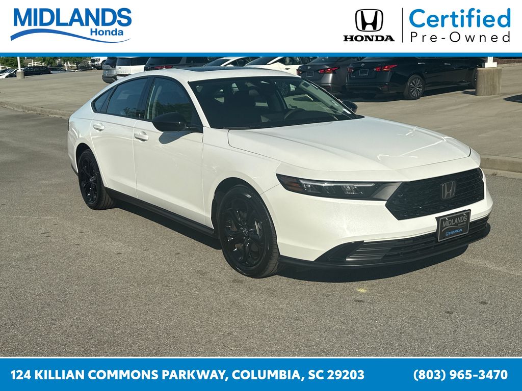 Platinum White Pearl 2025 Honda Accord SE FWD Sedan Front-Wheel Drive Continuously Variable Transmission