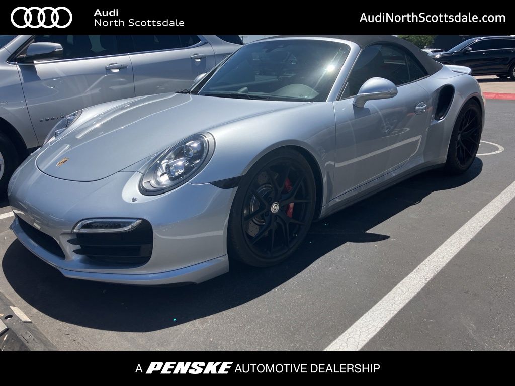 Rhodium Silver Metallic 2015 Porsche 911 Turbo Cabriolet AWD Convertible All-Wheel Drive 7-Speed Automatic