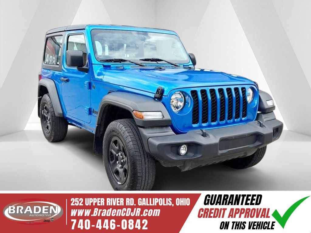 Hydro Blue Pearl Coat 2024 Jeep Wrangler Sport 2-Door 4WD SUV / Crossover Four-Wheel Drive 8-Speed Automatic