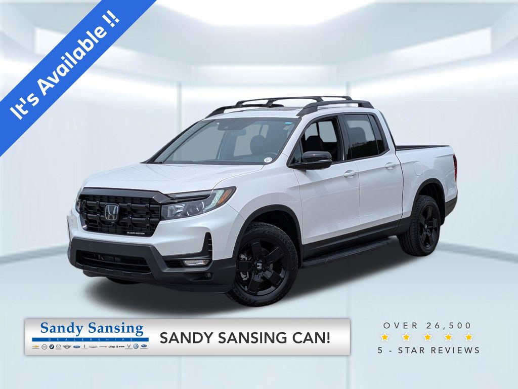 Platinum White Pearl 2025 Honda Ridgeline Black Edition AWD Pickup Truck All-Wheel Drive 9-Speed Automatic