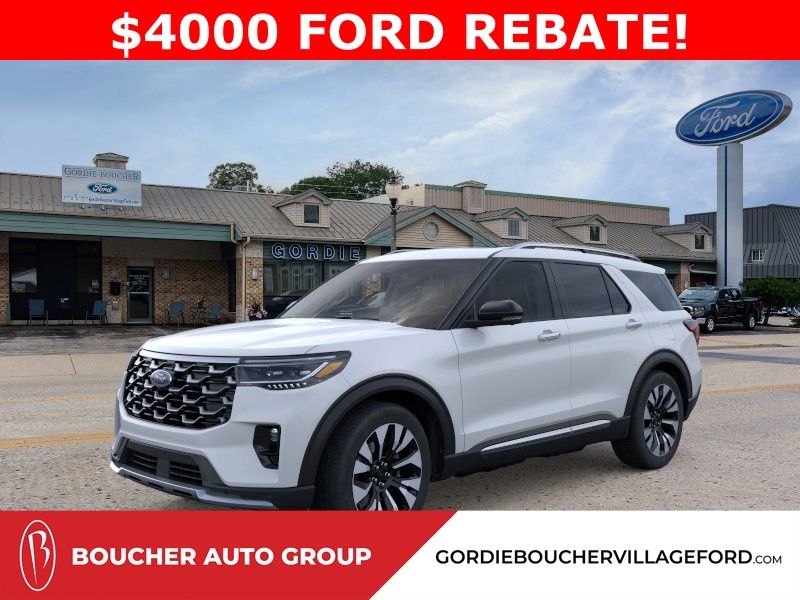 Space White Metallic 2026 Ford Explorer SUV / Crossover All-Wheel Drive Automatic