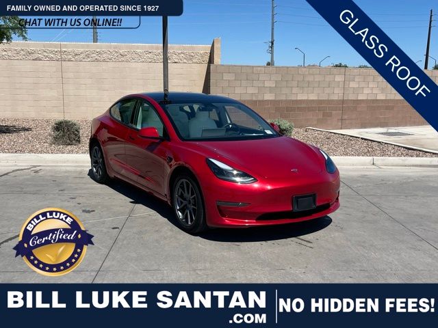 Red Multi-Coat 2023 Tesla Model 3 RWD Sedan Rear-Wheel Drive 1-Speed Automatic