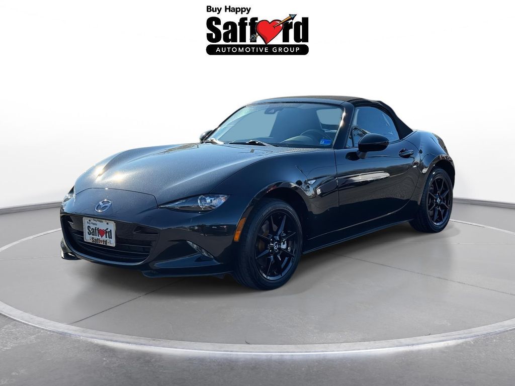 Jet Black 2023 Mazda MX-5 Miata Sport RWD Convertible Rear-Wheel Drive 6-Speed Manual