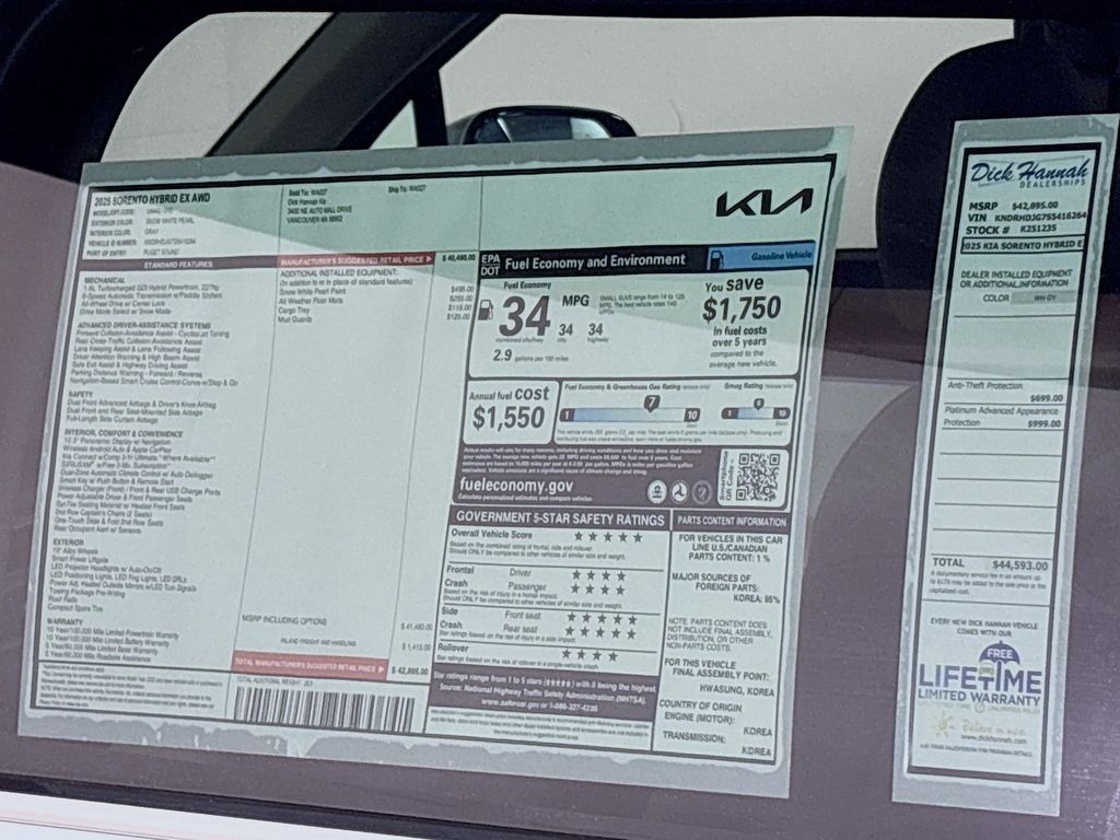2025 Kia Sorento Hybrid EX
