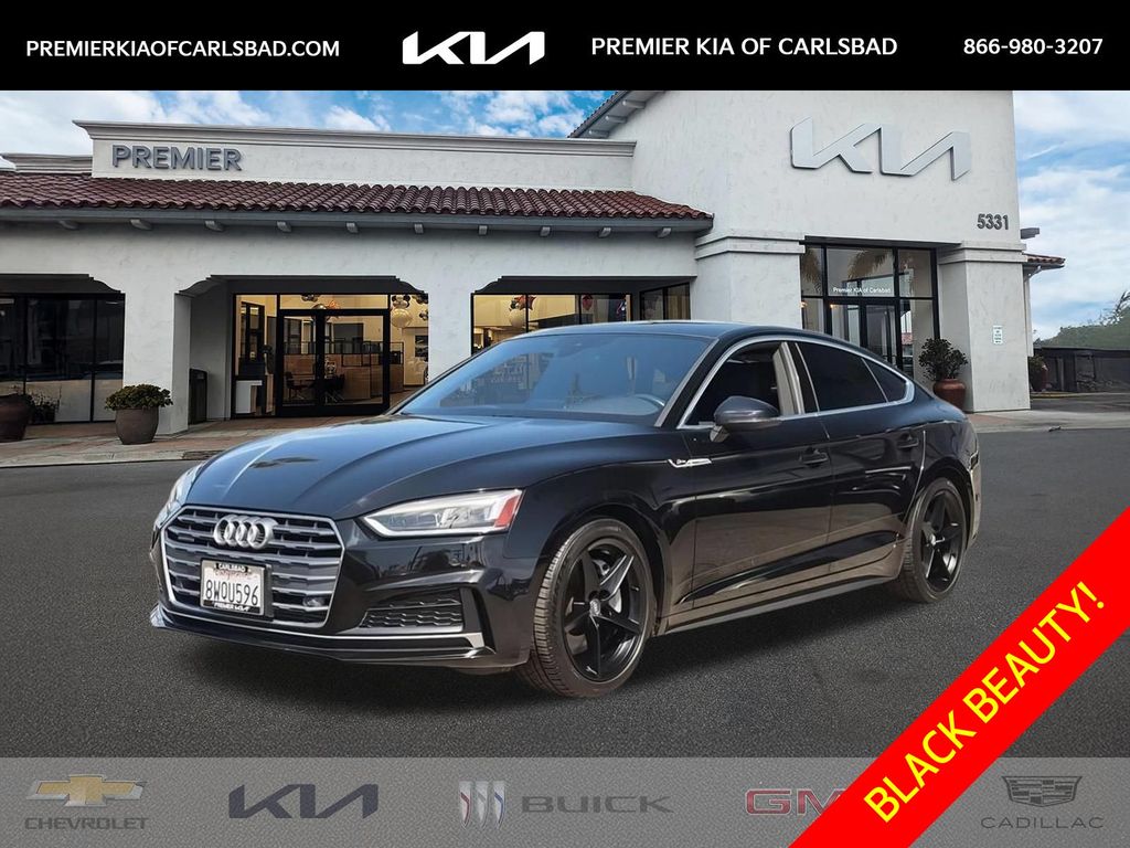Black Metallic 2018 Audi A5 Sportback Sedan All-Wheel Drive 7-Speed Automatic