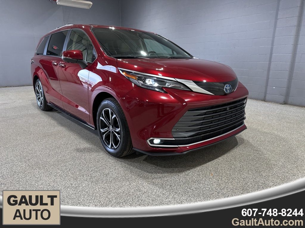 Red (Ruby Flare Pearl) 2025 Toyota Sienna Platinum 7-Passenger AWD Minivan All-Wheel Drive Continuously Variable Transmission