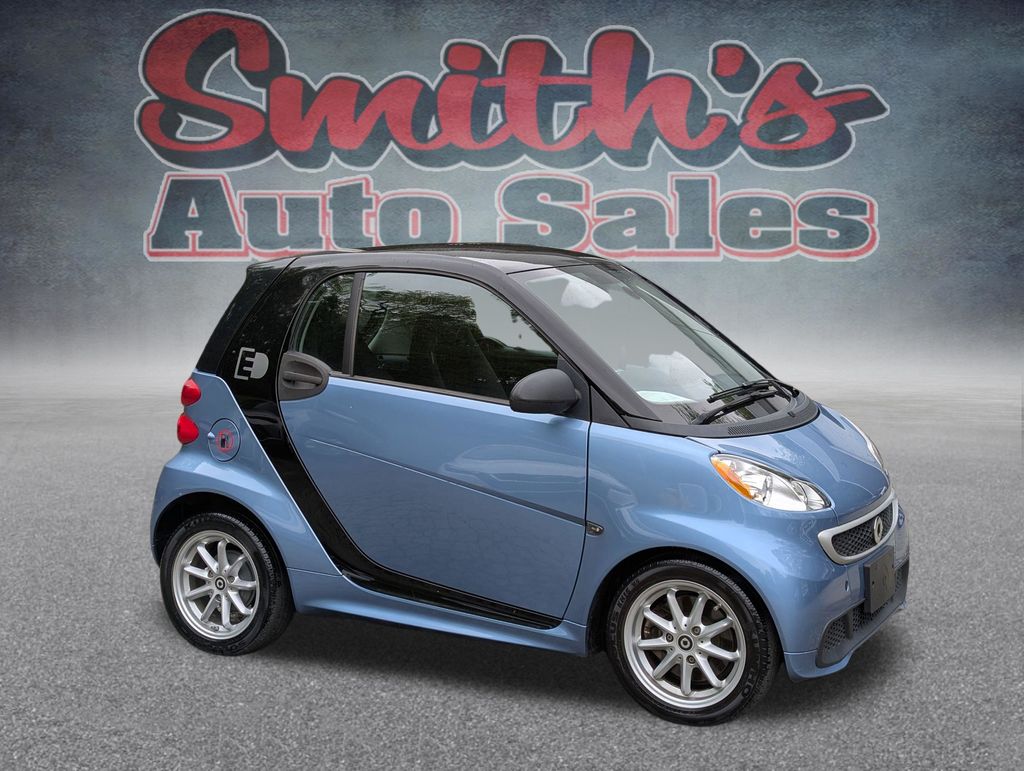 Blue 2014 smart fortwo electric drive hatchback RWD Hatchback Rear-Wheel Drive Automatic