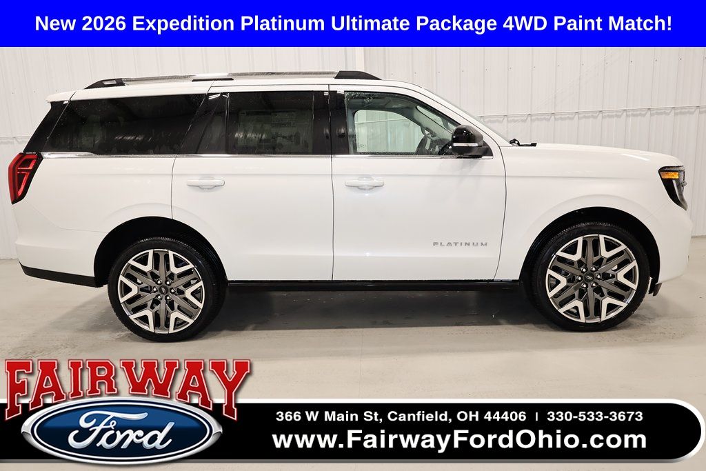 Star White Metallic Tri-Coat 2026 Ford Expedition SUV / Crossover Four-Wheel Drive Automatic