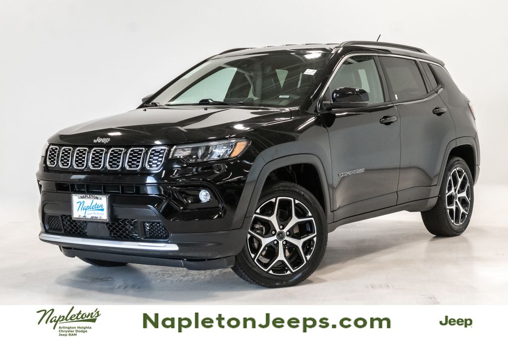 Diamond Black Crystal Pearlcoat 2025 Jeep Compass Limited 4WD SUV / Crossover Four-Wheel Drive 8-Speed Automatic