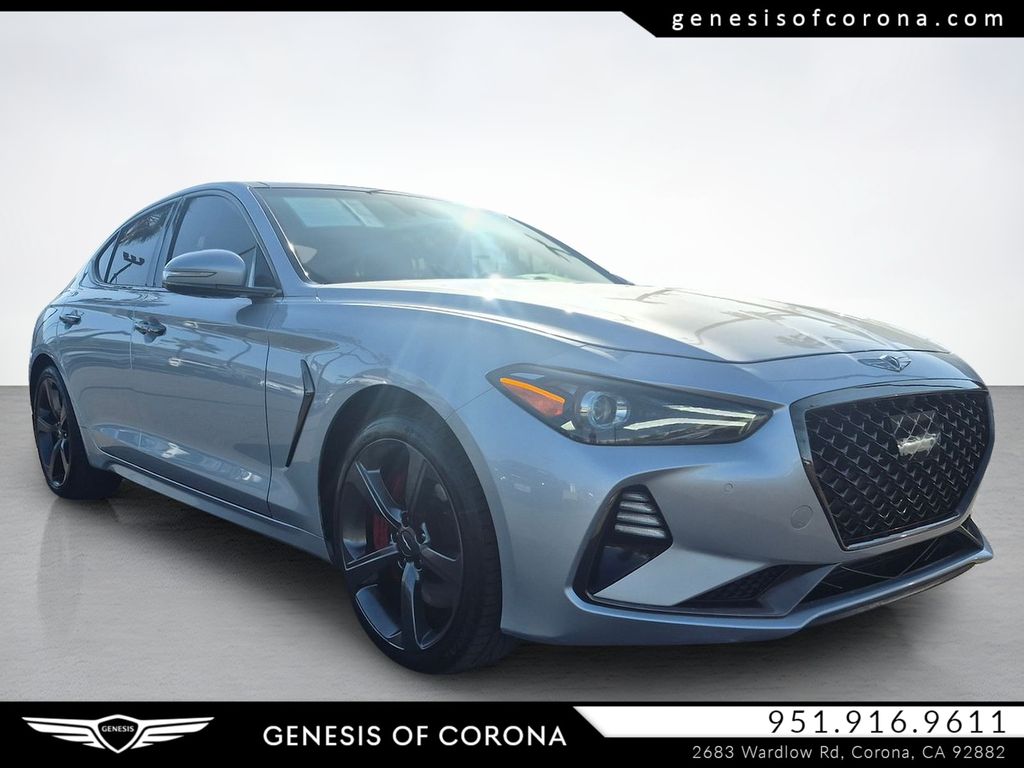 Silver 2019 Genesis G70 3.3T Advanced RWD Sedan Rear-Wheel Drive 8-Speed Automatic