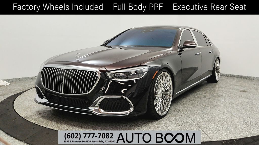 Rubellite Red/Obsidian Black 2022 Mercedes-Benz S-Class Maybach S 580 4MATIC AWD Sedan All-Wheel Drive 9-Speed Automatic