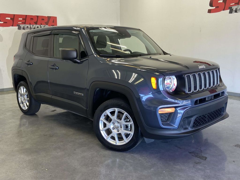 Slate Blue Pearlcoat 2023 Jeep Renegade Latitude 4WD SUV / Crossover Four-Wheel Drive 9-Speed Automatic