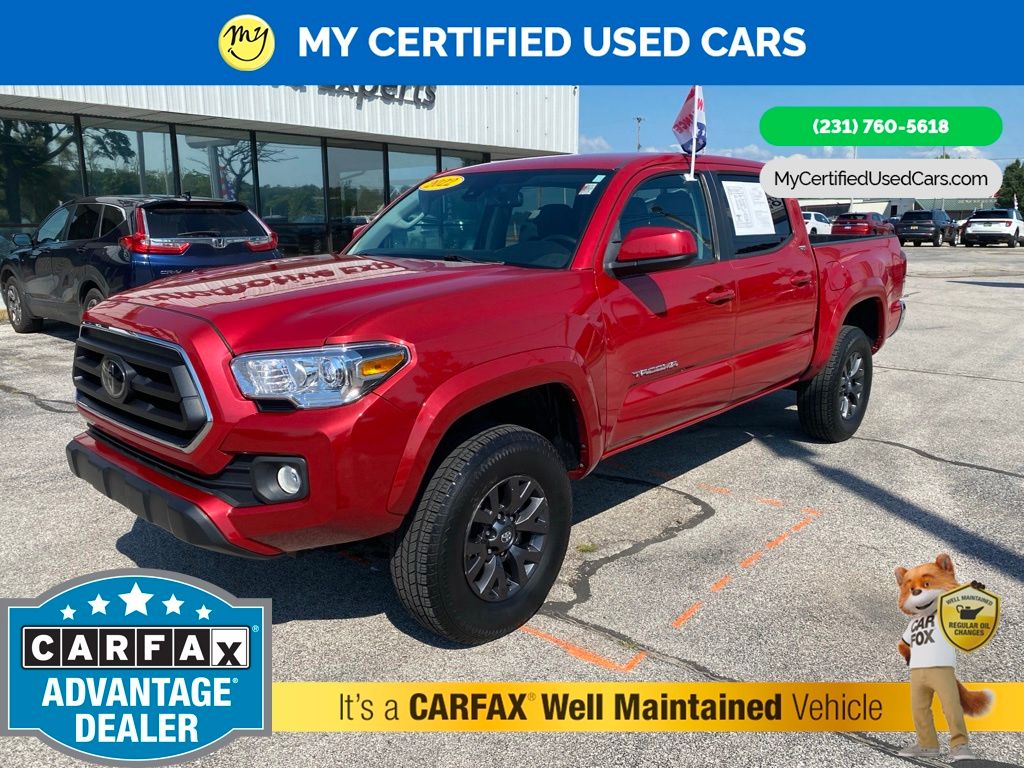 Midnight Black Metallic 2022 Toyota Tacoma Pickup Truck Four-Wheel Drive 6-Speed Automatic