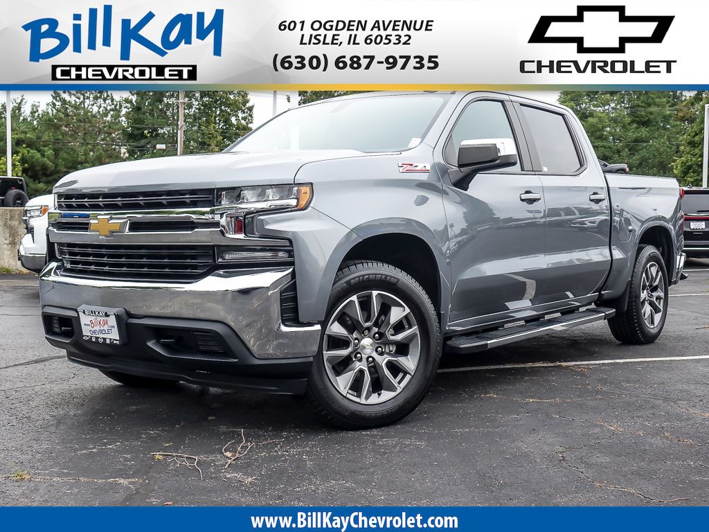 Gray (Satin Steel Metallic) 2019 Chevrolet Silverado 1500 Pickup Truck Four-Wheel Drive 8-Speed Automatic