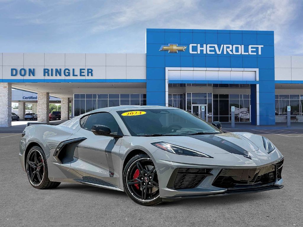 Sea Wolf Gray Tricoat 2024 Chevrolet Corvette Coupe Rear-Wheel Drive 8-Speed Dual Clutch