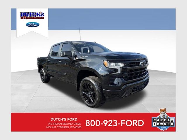 Black 2023 Chevrolet Silverado 1500 RST Crew Cab 4WD Pickup Truck Four-Wheel Drive Automatic