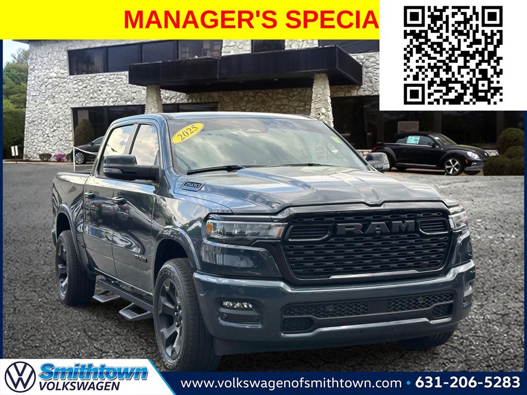 Blue Metallic 2025 RAM 1500 Pickup Truck Four-Wheel Drive 8-Speed Automatic