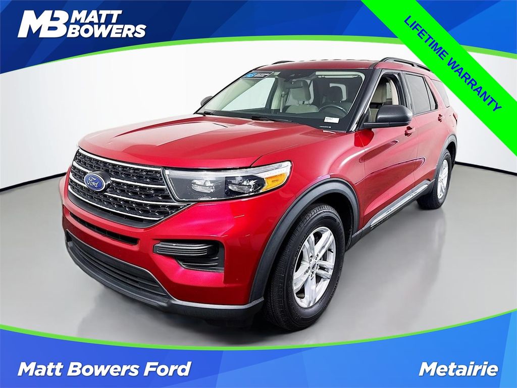 Red Metallic 2021 Ford Explorer XLT RWD SUV / Crossover Rear-Wheel Drive Automatic
