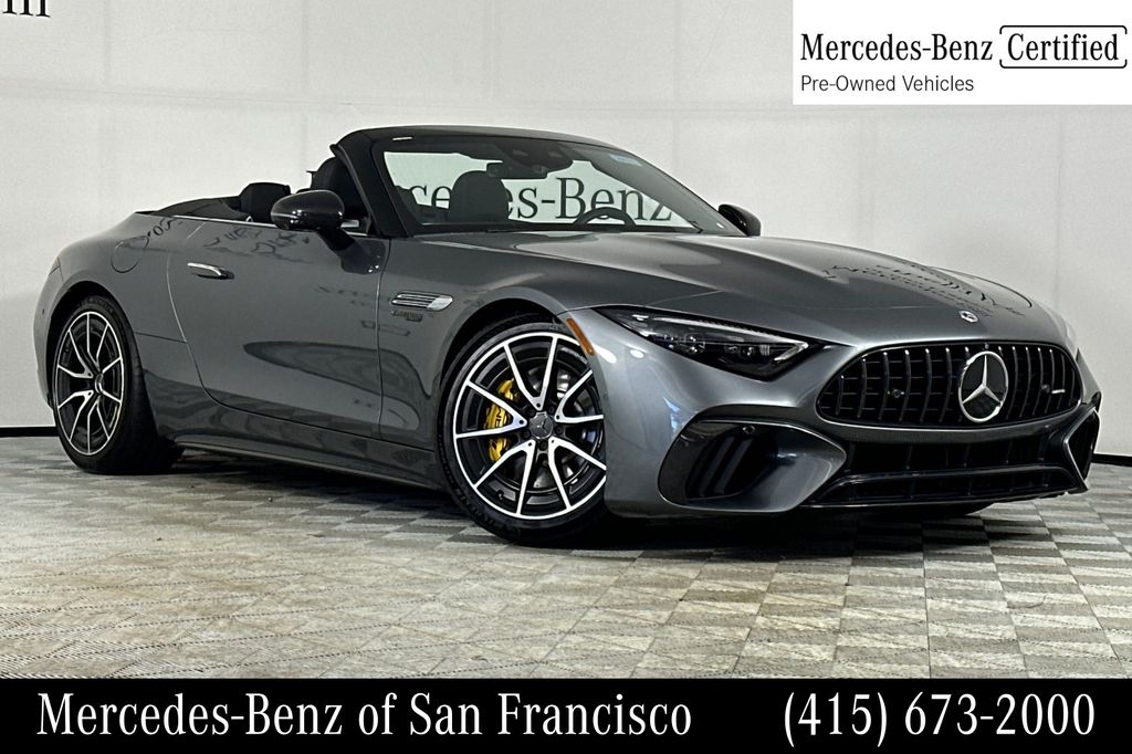 Gray (Selenite Grey Metallic) 2022 Mercedes-Benz SL-Class Convertible All-Wheel Drive 9-Speed Automatic