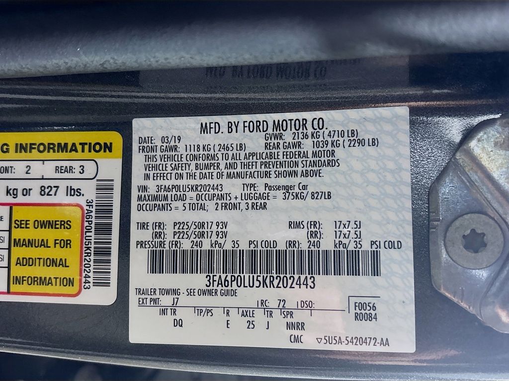 2019 Ford Fusion Hybrid SE