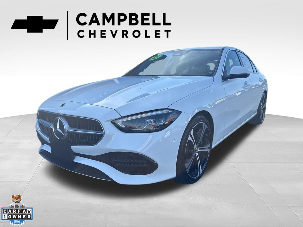 Polar White 2025 Mercedes-Benz C-Class C 300 RWD Sedan Rear-Wheel Drive 9-Speed Automatic
