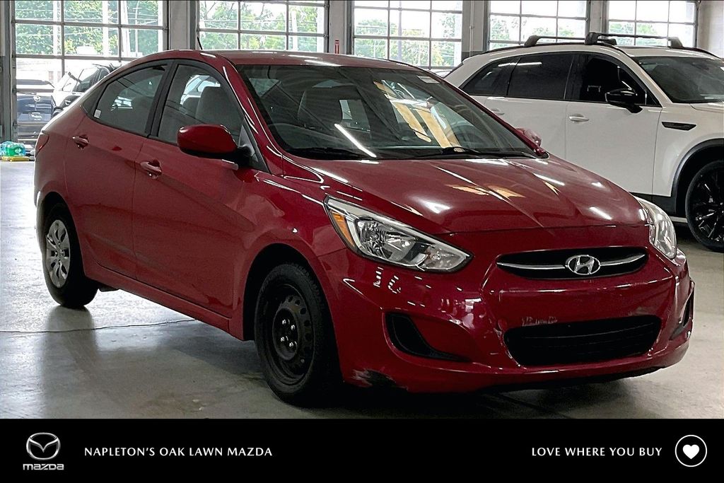 Boston Red Metallic 2015 Hyundai Accent GLS Sedan FWD Sedan Front-Wheel Drive 6-Speed Automatic Overdrive