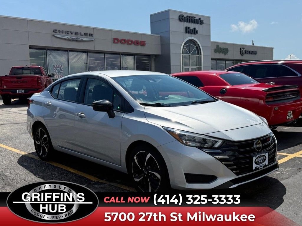 Brilliant Silver Metallic 2024 Nissan Versa Sedan Front-Wheel Drive Continuously Variable Transmission