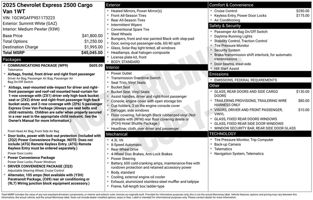 ChevroletExpress 250032