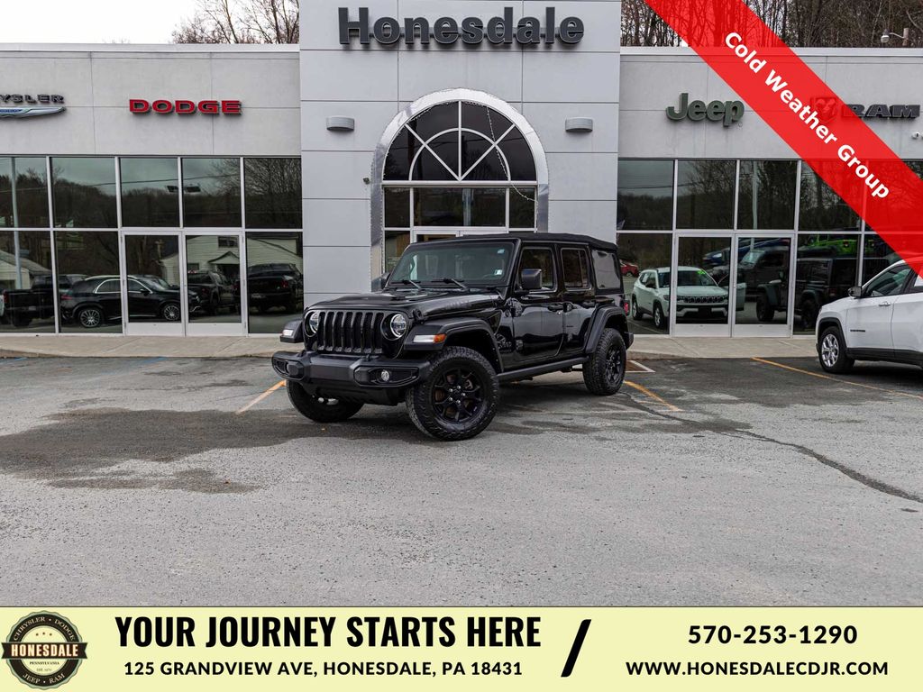 Black Clearcoat 2021 Jeep Wrangler Unlimited Willys 4WD SUV / Crossover Four-Wheel Drive 8-Speed Automatic