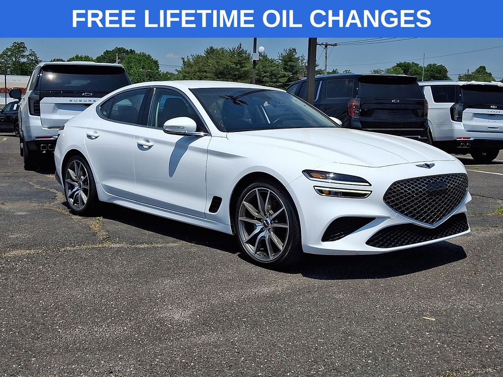 White 2023 Genesis G70 Sedan Rear-Wheel Drive 8-Speed Automatic