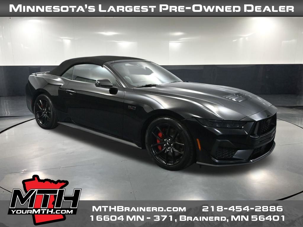 Shadow Black 2024 Ford Mustang Convertible Rear-Wheel Drive Automatic