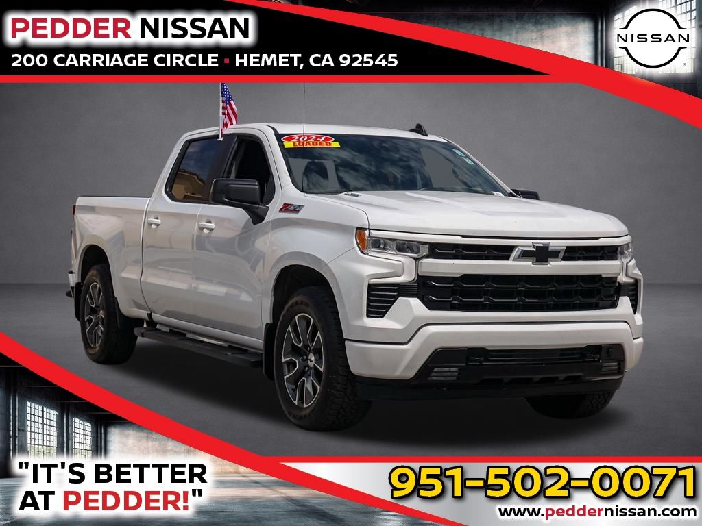 Summit White 2024 Chevrolet Silverado 1500 Pickup Truck Four-Wheel Drive Automatic