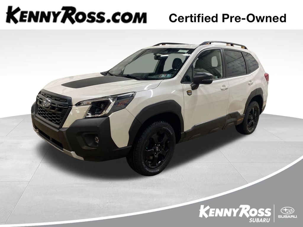 Crystal White Pearl 2023 Subaru Forester SUV / Crossover All-Wheel Drive Continuously Variable Transmission