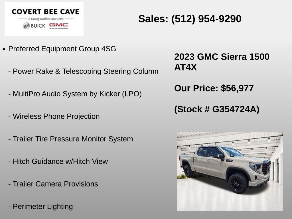 Used Car 2023 Gmc Sierra 1500  At4x For Sale Under $60,000 In Austin, Texas
