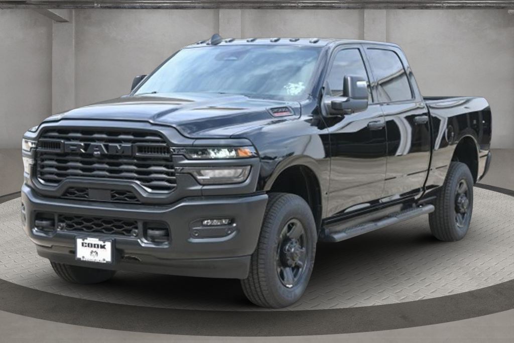 Diamond Black Crystal Pearlcoat 2026 RAM 2500 Tradesman Crew Cab 4WD Pickup Truck Four-Wheel Drive 8-Speed Automatic