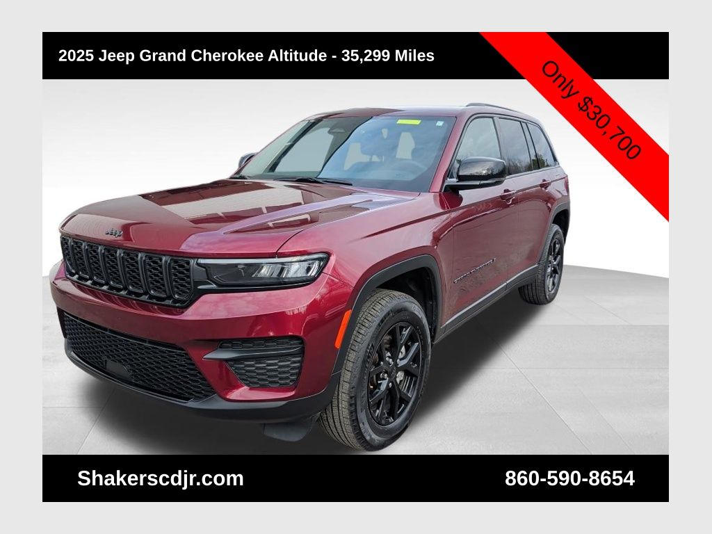 Velvet Red Pearlcoat 2025 Jeep Grand Cherokee SUV / Crossover Four-Wheel Drive 8-Speed Automatic