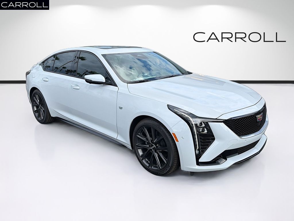 Vibrant White Tricoat 2026 Cadillac CT5 Sedan Rear-Wheel Drive Automatic