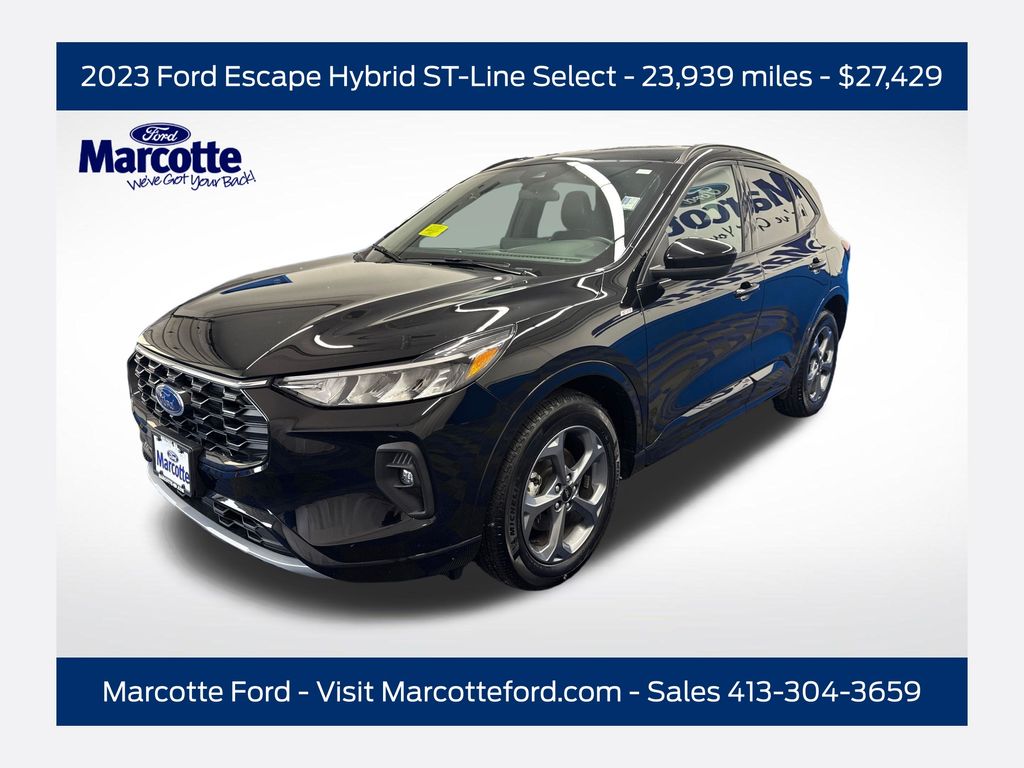 Black Metallic 2023 Ford Escape Hybrid ST-Line Select AWD SUV / Crossover All-Wheel Drive Continuously Variable Transmission