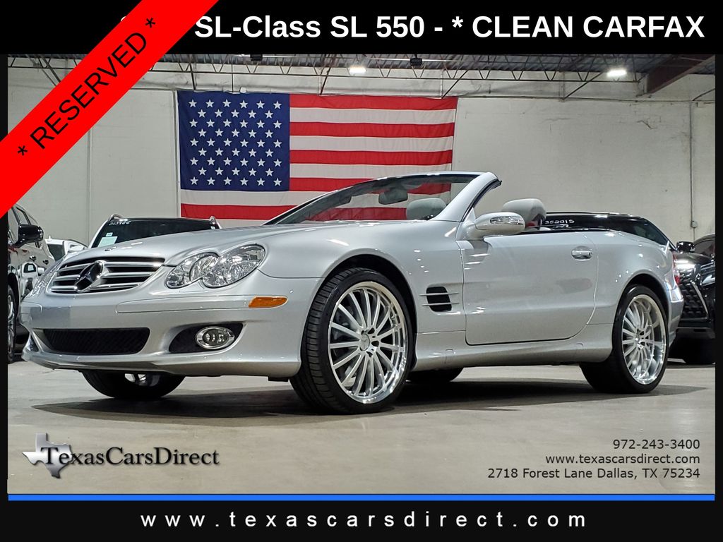 Iridium Silver Metallic 2008 Mercedes-Benz SL-Class Convertible Rear-Wheel Drive 7-Speed Automatic