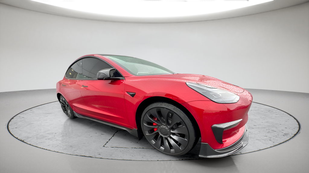 Red Multi-Coat 2023 Tesla Model 3 Sedan All-Wheel Drive 1-Speed Automatic