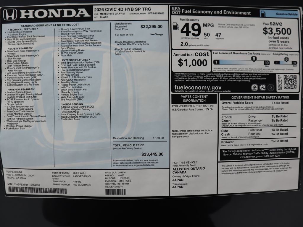 Thumbnail: 2026 Honda Civic - 9