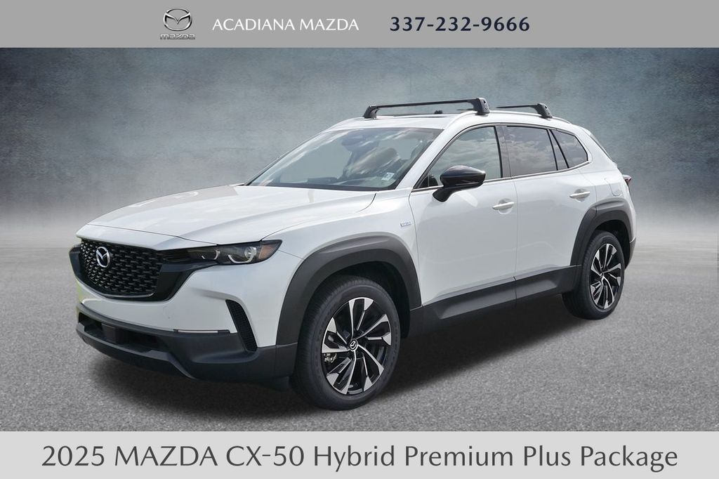 White (wind chill pearl) 2025 Mazda CX-50 Hybrid Premium Plus AWD SUV / Crossover All-Wheel Drive Continuously Variable Transmission