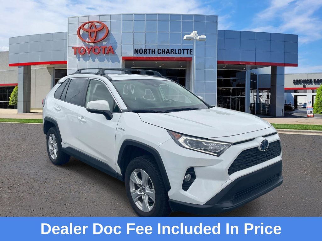 Super White 2021 Toyota RAV4 Hybrid SUV / Crossover All-Wheel Drive Continuously Variable Transmission